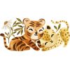 Stickers muraux Tigre et léopard (70 x 34 cm) - Lilipinso