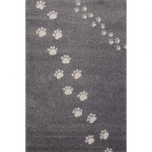 Tapis Empreintes gris foncé (100 x 150 cm)  par AFKliving