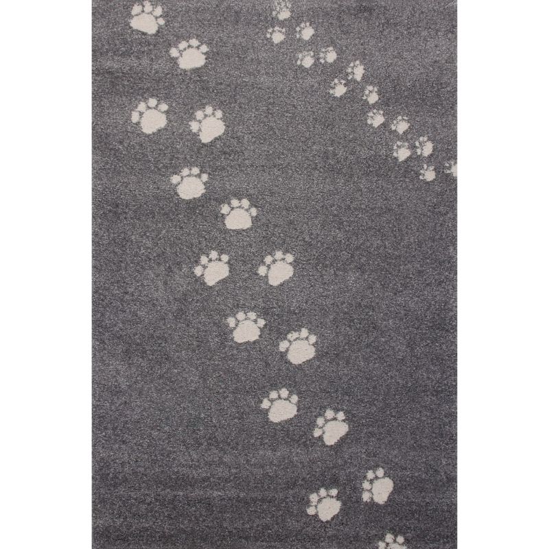 Tapis Empreintes gris foncé (100 x 150 cm) AFKliving