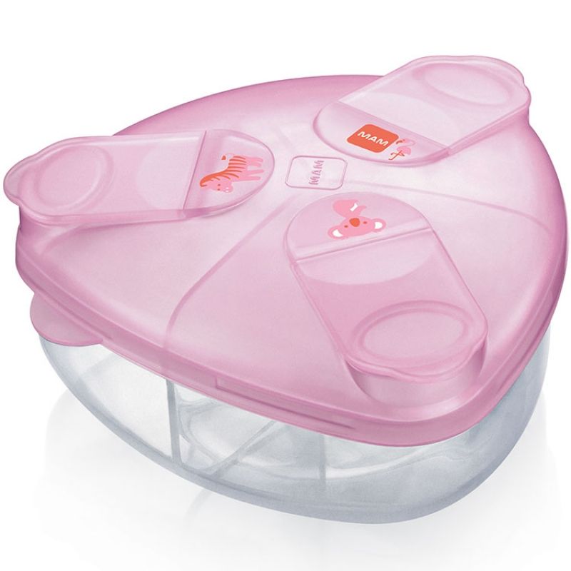 Boîte doseuse de lait rose MAM