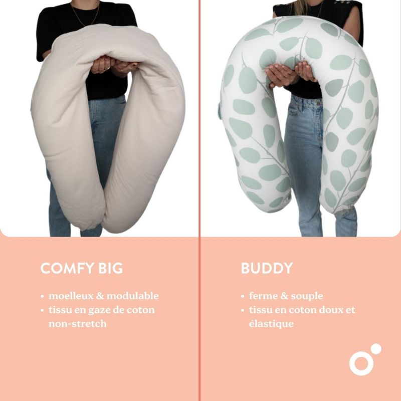 Coussin de grossesse Buddy risotto taupe Doomoo Ambiance 5