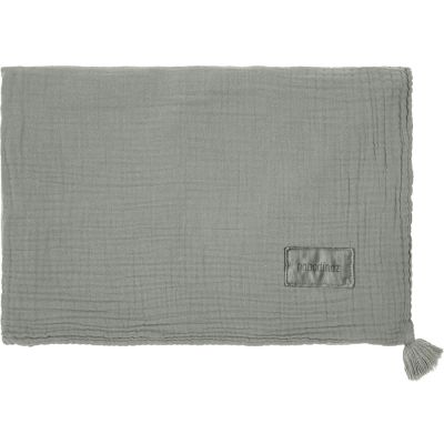 Nobodinoz - Couverture Azure en mousseline de coton bio Wabi-Sabi (65x100 cm)