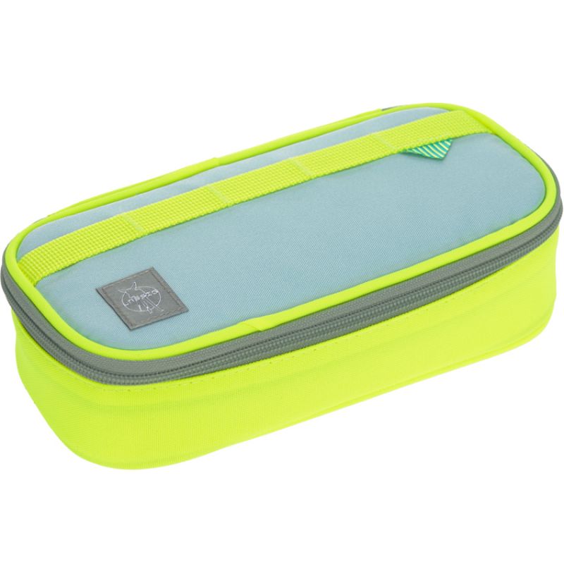 Trousse scolaire Spacy Unique bleu et jaune fluo Lässig