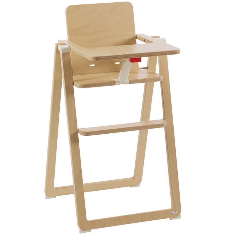 Chaise haute ultra-plate en bois de hêtre SUPAflat