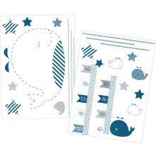 Stickers muraux Blue baleine  par Sauthon