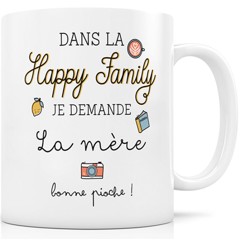 Mug en céramique Dans la Happy Family je demande la mère Créa Bisontine