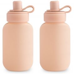 Lot de 2 gourdes alimentaires Blush - Mushie