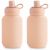 Variation Rose du produit Lot de 2 gourdes alimentaires Blush (2 x 150 ml) de la marque Mushie