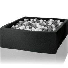 Piscine à balles carrée gris graphite personnalisable (130 x 130 x 40 cm)  par Misioo