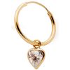 1/2 créole Cœur Oxyde 12 mm (or jaune 750°) - Baby bijoux