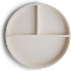 Assiette à compartiments en silicone avec ventouse Ivory - Reconditionné - Mushie