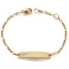 Gourmette rectangle Etoile (or jaune 375°) Baby bijoux Produit 1