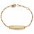 Variation Doré du produit Gourmette rectangle Etoile (or jaune 375°) de la marque Baby bijoux