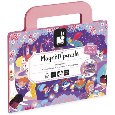 Puzzle magnétique Magneti'Puzzles Princesses (36 pièces) Janod 