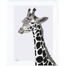 Affiche encadrée la girafe (30 x 40 cm)  par Lilipinso