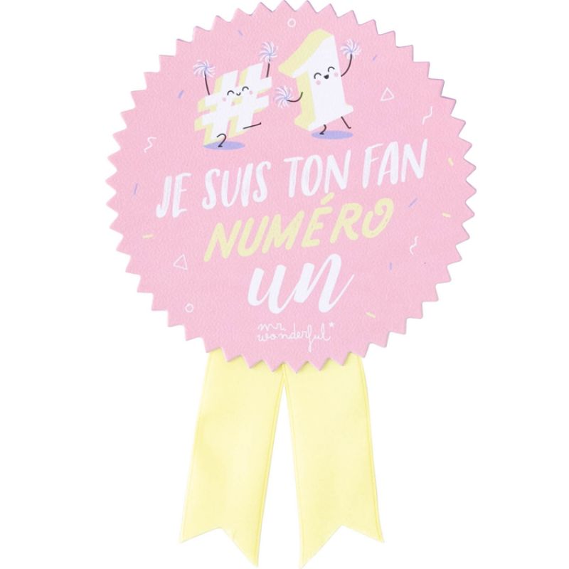 Carte Je suis ton fan numéro 1 Mr. Wonderful