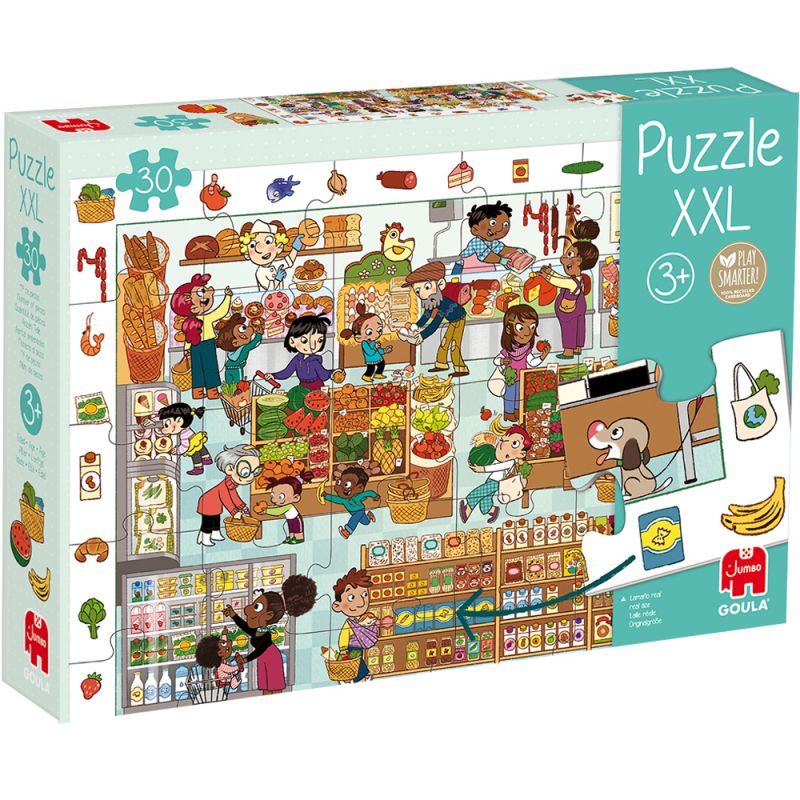 Puzzle XXL découvir le supermarché (30 pièces) Goula