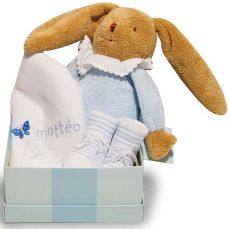 Coffret de naissance bleu (personnalisable) ANVIE Produit 1