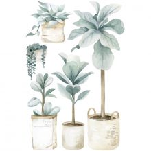 Grand sticker Greenery plantes et pots (96 x 64 cm)  par Lilipinso