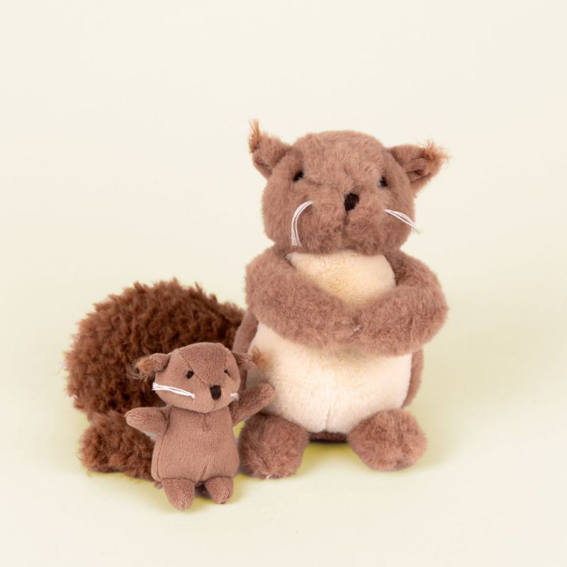 Peluche Maman et bébé écureuil (15 cm) Egmont Toys Ambiance 3