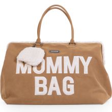 Sac à langer à anses Mommy bag effet suédine  par Childhome