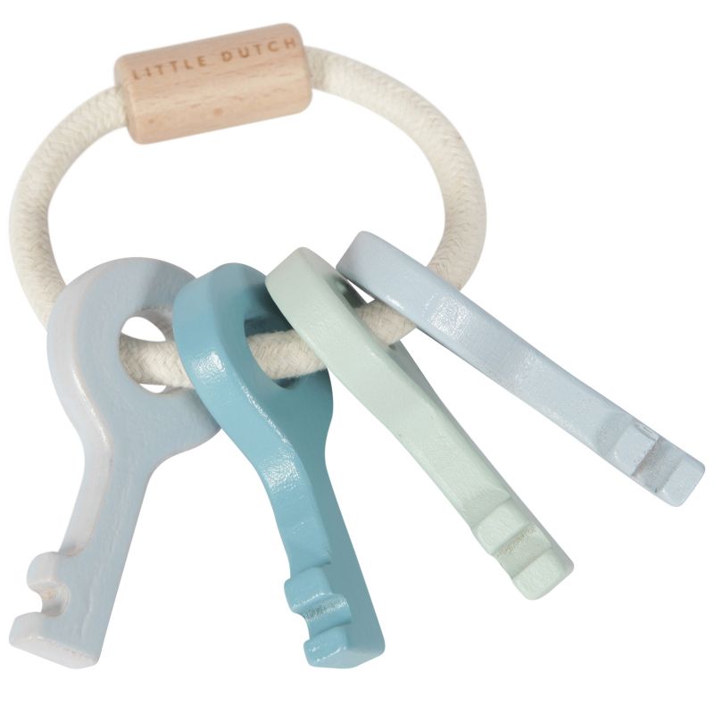 Trousseau de clés en bois Adventure blue Little Dutch