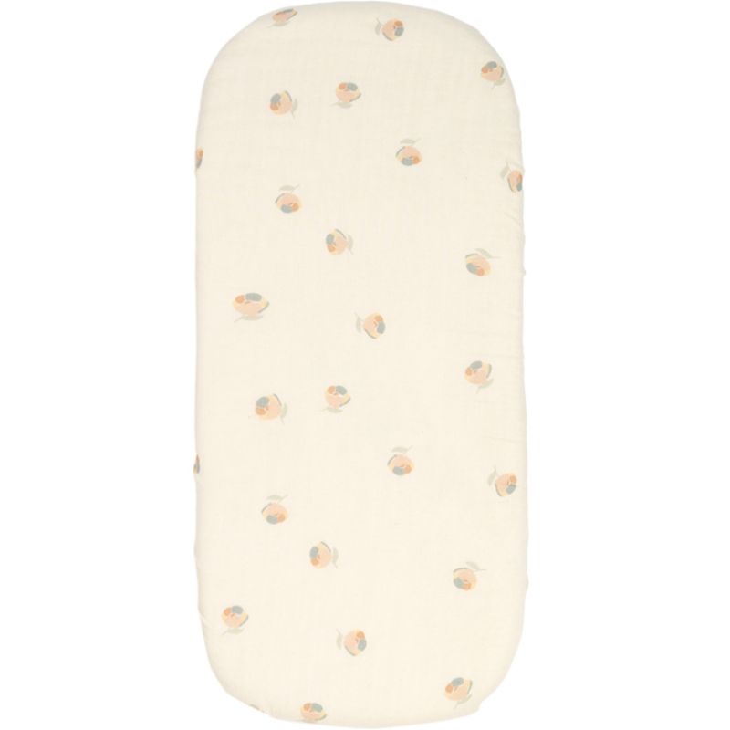 Drap housse en coton bio Melody fleur Blossom (40 x 80 cm) Nobodinoz