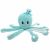 Variation Bleu, noir, blanc du produit Peluche Pieuvre maman et bébé Les Ptipotos Aqua (50 cm) de la marque Les Déglingos