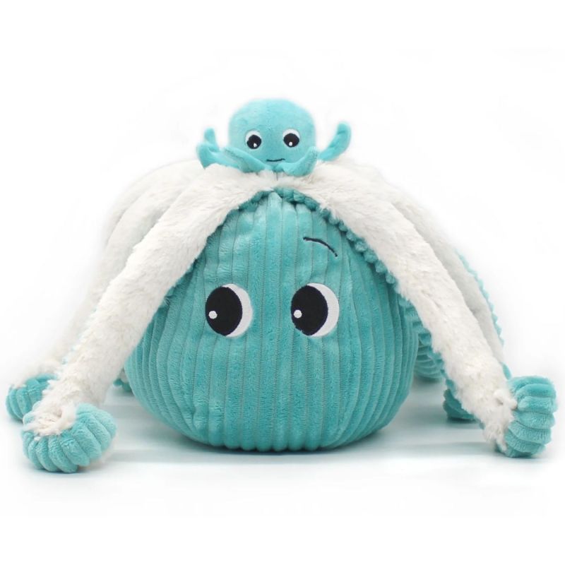Peluche Pieuvre maman et bébé Les Ptipotos Aqua (50 cm) Les Déglingos Produit 4