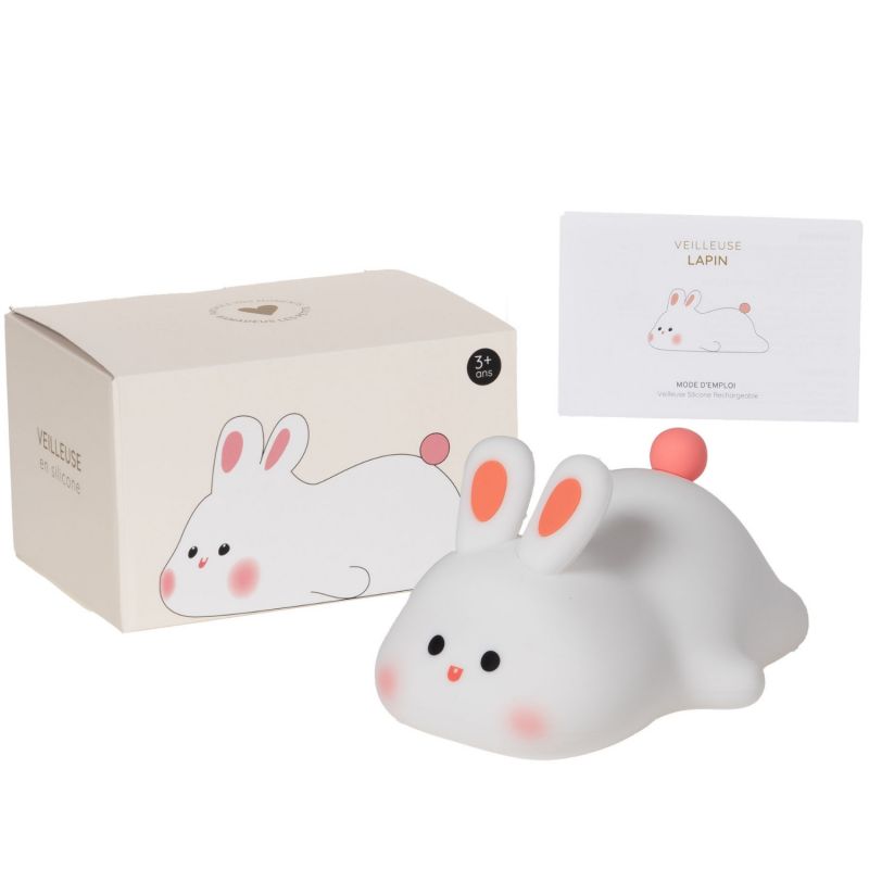Veilleuse tactile en silicone lapin (14 cm) Amadeus Les Petits Packaging 5