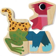 Puzzle magnétique Mixanimo (24 pièces) - Djeco