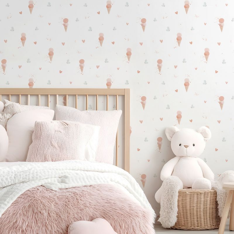 Papier peint Cherry Cherie glaces et papillons pink (50 cm x 10m)  Lilipinso Ambiance 3