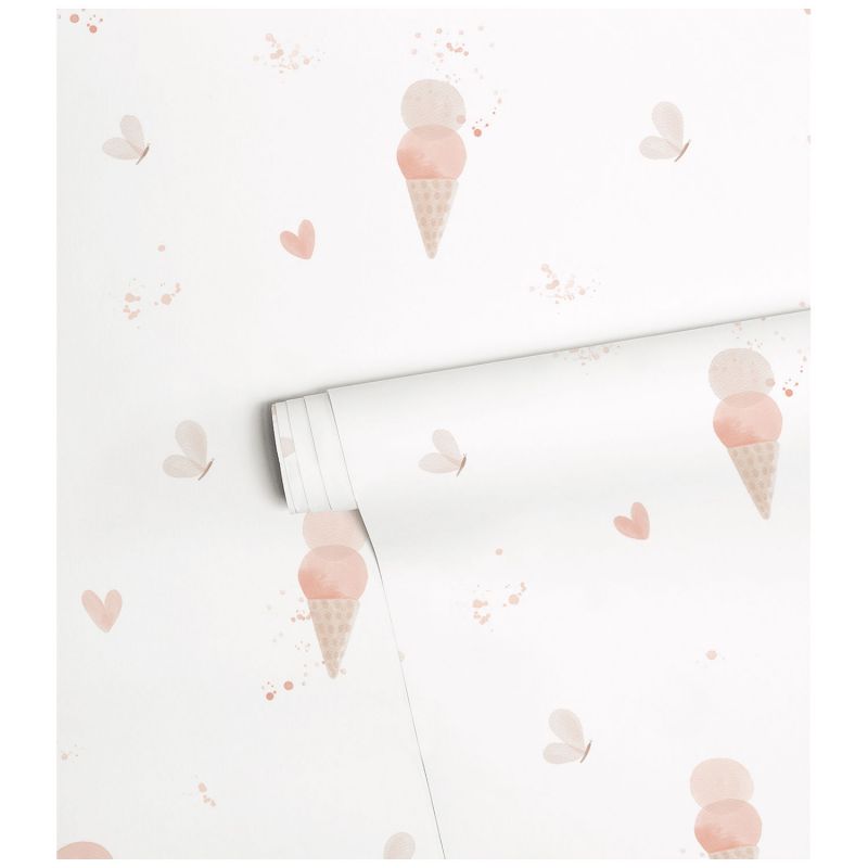 Papier peint Cherry Cherie glaces et papillons pink (50 cm x 10m)  Lilipinso Produit 5