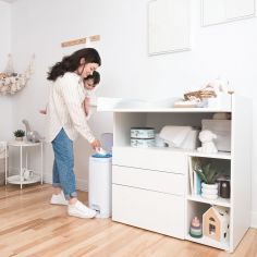 Poubelle à couches Select Blanche avec recharge - Reconditionné