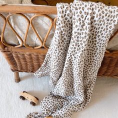 Lange Bianca Mini Léopard Greige (70 x 70 cm)