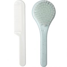 Ensemble Brosse Et Peigne Pour Bébé - Poils Souples Et Dents Arrondies - Massage Du Cuir Chevelu