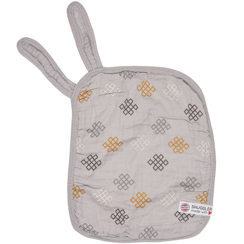 Doudou attache sucette en coton Xandu Mist gris Lodger