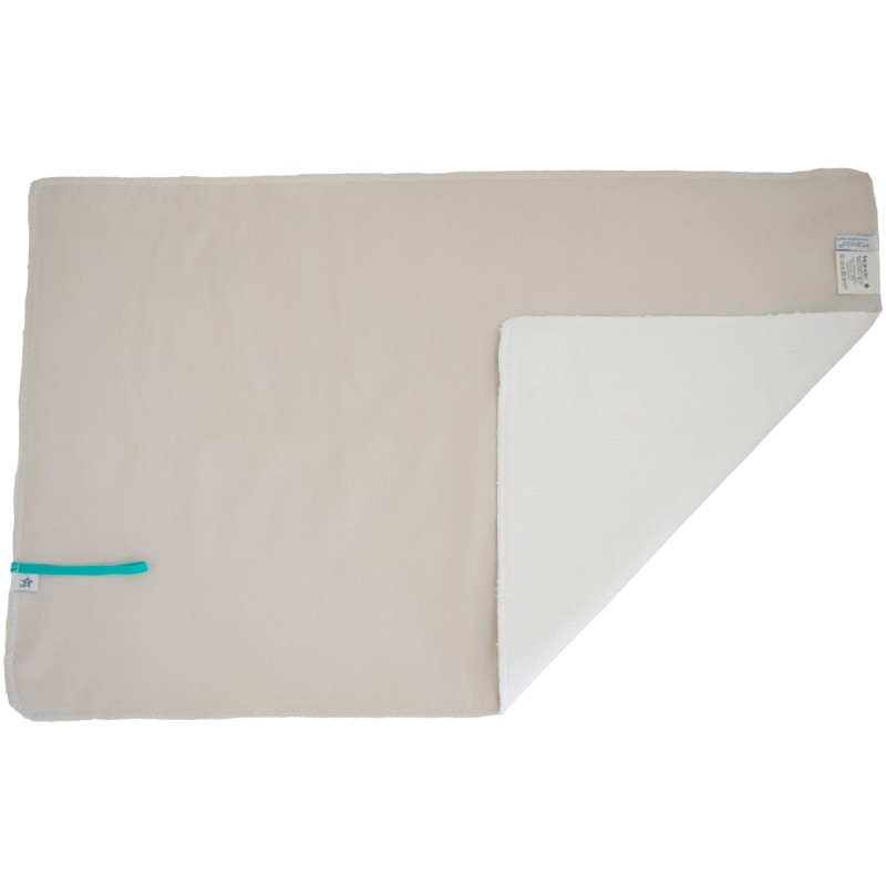 Tapis à langer blanc et gris Hamac Paris