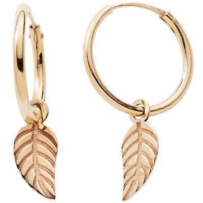 Créoles Plume 12 mm (or jaune 750°) Baby bijoux