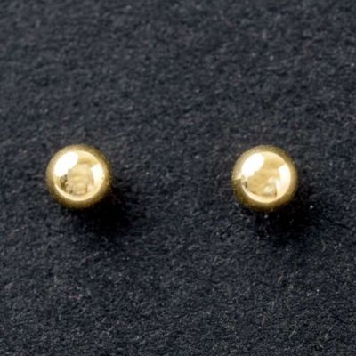 Boucles d'oreilles boule 3 mm (or jaune 750°)  par Daniel Crégut