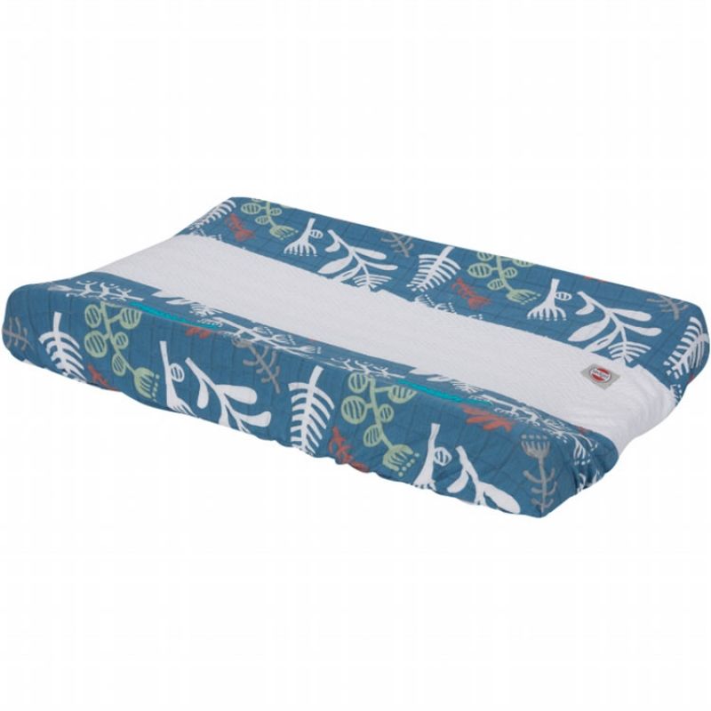 Housse de matelas à langer bleue Ocean Botanimal (70 x 90 cm) Lodger