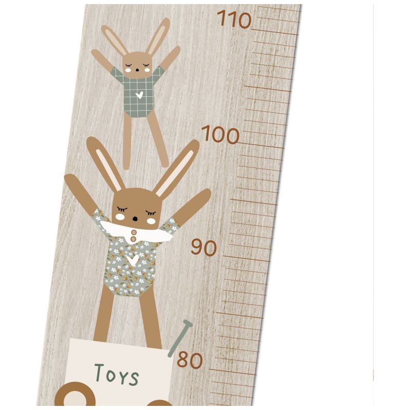 Toise en bois Lapin doudou sauge Charlie et Suzie Produit 3