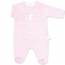 Pyjama léger terry Bmini rose à points cristal (0-3 mois : 50 à 60 cm)  par Bemini
