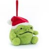 Ricky la grenouille de Noël à suspendre (8 cm) - Jellycat