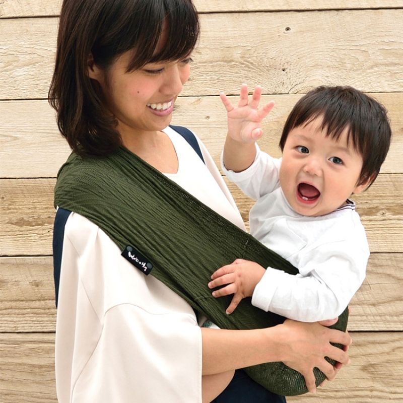 Porte bébé Easy Sling Wacotto vert olive (taille M) Lucky