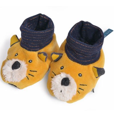 Chaussons chat Lulu Les Moustaches (0-6 mois) Moulin Roty
