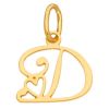 Pendentif initiale D (or jaune 750°)  par Berceau magique bijoux