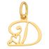 Pendentif initiale D (or jaune 750°) - Berceau magique bijoux