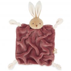 Doudou plat Lapin bordeaux - Kaloo