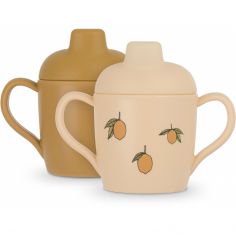 Lot de 2 tasses à bec Citron - Reconditionné - Konges Slojd